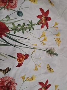 Pottery Barn Tageslilie Blumen Schmetterling Frühling weiß Columbine Bettdecke Größe King - Bild 1 von 5