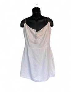Reformation Schlupfkleid Gr. 12 100% Leinen weiß klassischer müheloser Stil - Bild 1 von 12
