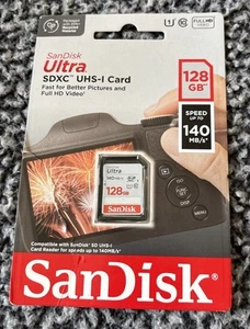 128GB SanDisk Ultra Micro SD Card SDHC SDXC TF (W/Adapter) - Picture 1 of 2