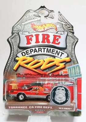 HOT WHEELS FIRE ROD '69 EL CAMINO, TORRANCE, DEPARTAMENTO DE BOMBEROS CA Foto 1 de 4
