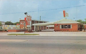 FAYETTEVILLE NORTH CAROLINA DOWNTOWN MOTEL ROADSIDE CHROME 1963 POSTKARTE - Bild 1 von 2