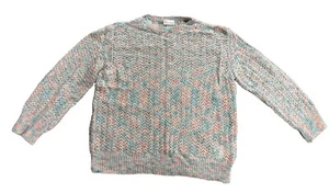 Red Valentino Spa Pink & Blue Pull Over Mohair Blend Chunky Knit Sweater / Small - Picture 1 of 6