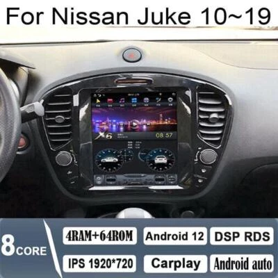 10.4" Android Navigation Car Gps Tesla Style For Nissan Juke 2010~2019 Carpaly - Image 1 of 4