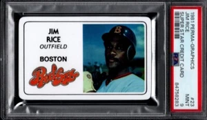 PSA 9 - 1981 Perma-Graphics Super Star #23 Jim Rice Boston Red Sox HOF - Foto 1 di 2