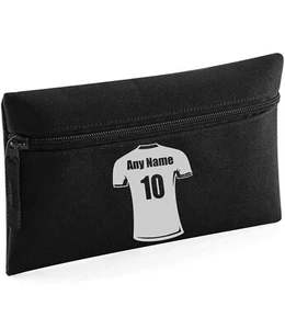 Football Face Emoticon Black Personalised Kids Childs School Pencil Case Xmas - Picture 1 of 12
