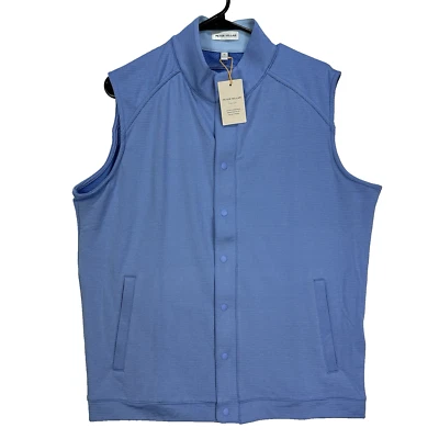 Nuevo con etiquetas Chaleco Peter Millar Beaumont Performance Gorro Azul Mediano MS24EK47 $145 Foto 1 de 4