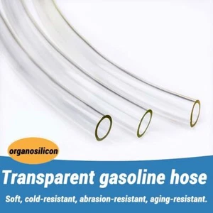 Fuel Line Lot(3 Feet)Clear Soft Flexible Organosilicon 3/32" - 5/16" ID Gasoline - Picture 1 of 5