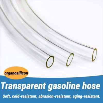 Fuel Line Lot(3 Feet)Clear Soft Flexible Organosilicon 3/32" - 5/16" ID Gasoline - Image 1 of 4