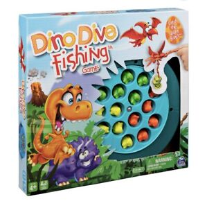 Dino Dive Fishing Game, Fun Toy Activity for Family Game Night Young Kids Age 4+
