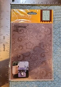 NEW Embossing folder Cuttlebug "Heather's LACE" Comb ship - Picture 1 of 2