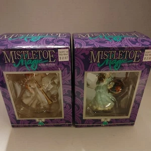 Lot of 2 Mistletoe Magic Angel Collection Christmas Ornaments - Picture 1 of 7