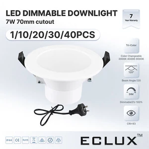 LED DOWNLIGHT KIT 7W 10W WARM / COOL WHITE DAY LIGHT DIMMABLE & NON DIM 70-95MM - Picture 1 of 18