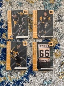 2000-01 Be a Player Signature Series Mario Lemieux 4 Cards Retrospective Inserts