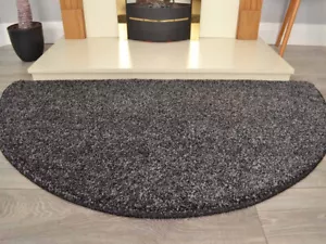 Dark Colour Grey Charcoal Half Moon Semi Circle Floor Rugs Rug Carpet Mat Cheap - Picture 1 of 1