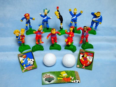 Simpsons 10 Figuren Burger King Fußball Mannschaft komplett 2 Bälle BPZ Soccer - Bild 1 von 4