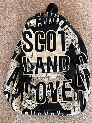 Рюкзак Robin Ruth Be Noticed оригинальный SCOTLAND черный и кремовый Finn новый с Ярлыками - Изображение 1 из 2