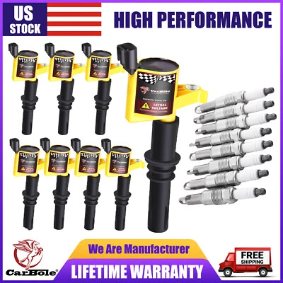 8x Ignition Coil & Spark Plugs For  2004 2005 2006-2010 FORD F150 F250 6.8L 5.4L - Image 1 of 4