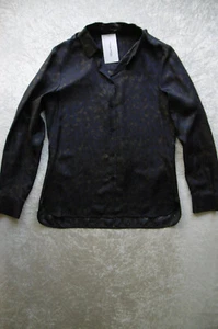 Bluse FADENMEISTER BERLIN by Naturmoden Peter Hahn Gr36 Leo/nachtblau Seide 199€ - Bild 1 von 16