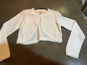 Girls Ivory Sweater Size 6X Pink Angels W/Embroidery - Picture 1 of 3