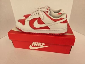 Nike Dunk Low Retro 10.5 University Red White - Picture 1 of 10