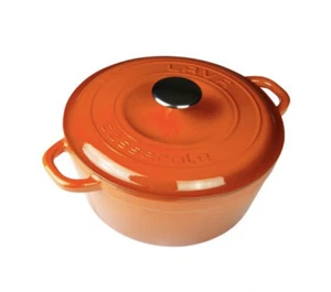 Lava Medium Cast Iron Enameled Round Casserole With Lid - Picture 1 of 12