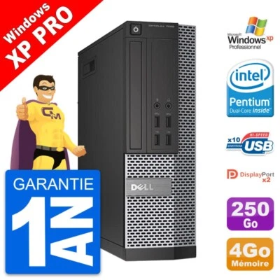 PC Dell Optiplex 7020 SFF Intel G3220 RAM 4Go Disco Duro 250Go Windows XP - Imagen 1 de 4