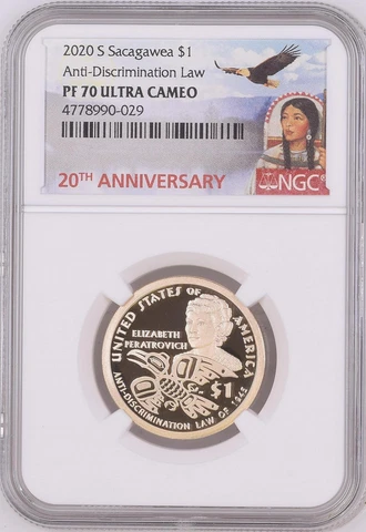 2020-S $1 SACAGAWEA NATIVE AMERICAN ANTI-DISCRIMINATION NGC PF 70 ULTRA CAMEO Cover