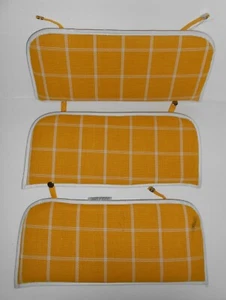 Vintage Lawn Chair Head Cushions by Randi Enterprises 3 Yellow with White - Picture 1 of 11