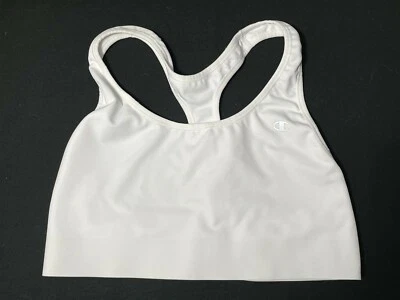 107X01 Champion Compression Racerback Workout Sports Bra LG White NWD - Image 1 of 2