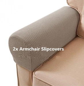 2x Sofa Armchair Covers Stretch Chair Arm Protector Cover Couch Recliner Armrest - Picture 1 of 3