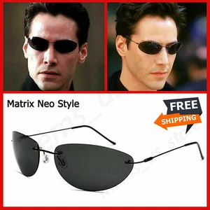 Gafas de sol polarizadas estilo neo The Matrix ultraligeras sin montura para hombre marca de conducción - Imagen 1 de 19