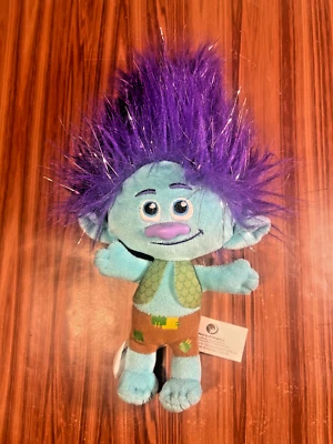 Trolls World Tour Rama Peluche Animal Juguete Muñeca Púrpura Cabello Dreamworks 8" Foto 1 de 4