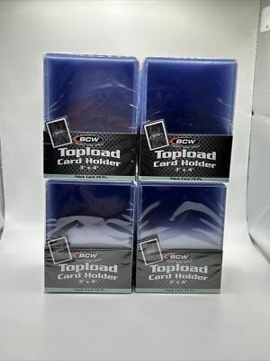 BCW 3X4 Thick Card Toploaders 4 Packs of 25 per pack for up to 79pt Point Cards