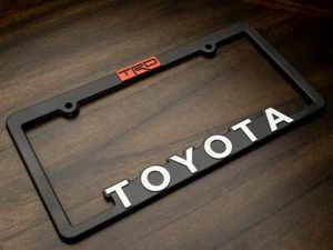 TRD Toyota license plate frame Toyota-Racing-Development 3D Raised Text Vintage - Picture 1 of 8