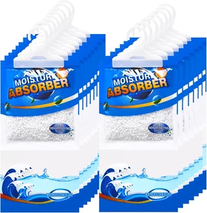 15 Pack Moisture Absorber Hanging Bags, Fragrance Free Humidity Packs, Hanging C - Picture 1 of 12