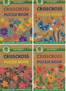Set Of 4 Large Print A5 Crisscross Puzzle Books Brain Teaser Eco Friendly Book - Imagen 1 de 3