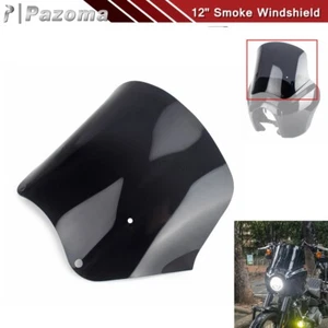 Front Headlight Fairing 12" Windshield For Harley Dyna Glide FXD 1999-2005 - Picture 1 of 10