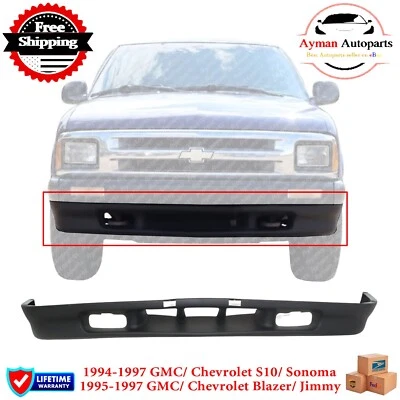 New Front Valance Bumper For 1994-1997 Chevrolet S10 96-97 Blazer 4WD Textured - Image 1 of 4