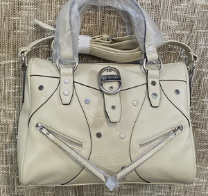 Jessica Simpson Cream Tan Courtney Satchel Handbag Large Purse NEW W/O TAGS READ - Picture 1 of 11