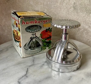 Vtg Albertini Hamburger Maker Press, 1960’s Aluminum, Made Italy - Picture 1 of 8
