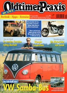 OLDTIMER PRAXIS 04/2002 - VW Samba Bus - 2 CV - Opel Rekord A - Junak - Kawasaki - Bild 1 von 2