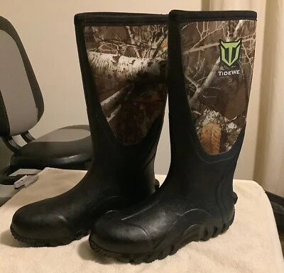 Botas de Caza de Goma TIDEWE Impermeables Aisladas Realtree Edge Camufladas Talla 5 Acero Foto 1 de 4