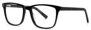 KIRKLAND SIGNATURE Archer Shiny Black Unisex Square Eyeglasses 54-18-140 B:42 - Picture 1 of 14