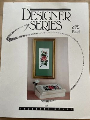 Sudberry Designer Donna Vermillion Rose Pen Box #322 Cross Stitch Pattern - Image 1 of 2