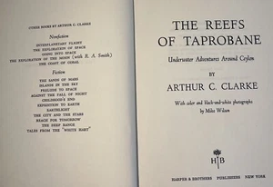Arthur Clarke Reefs of Taprobane Underwater Adventures Around Ceylon 1st Edition - Picture 1 of 11