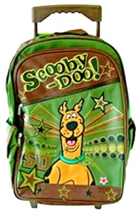 SCOOBY DOO GREEN SUPERSTAR 16" ROLLING BACKPACK WITH MAIN TWO COMPARTMENTS-NEW! - Picture 1 of 1