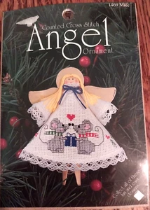 New Vintage Collectable Counted Cross Stitch Kit Angel Ornament Mice #1469 Small - Picture 1 of 5