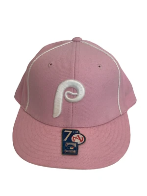 American Needle Philadelphia Phillies Cooperstown Collection 7 1/8 cap hat Pink - Image 1 of 3