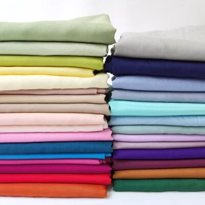 Forro de cachecol de tecido de algodão seda natural cor sólida 55 pol. por jardas  - Imagem 1 de 4