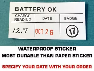 1964 - 1978 FORD MUSTANG FAIRLANE TORINO FALCON MAVERICK BATTERY TEST OK DECAL - Picture 1 of 3
